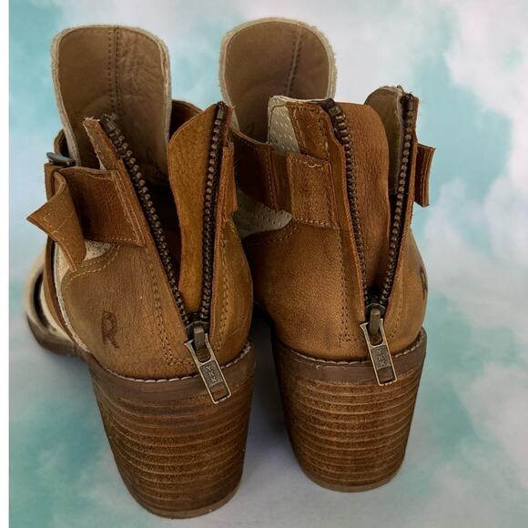 Roan Bed Stü Natali Peep Toe Booties - Size 9.5, Genuine Leather, 3" Heels - Picture 3 of 5